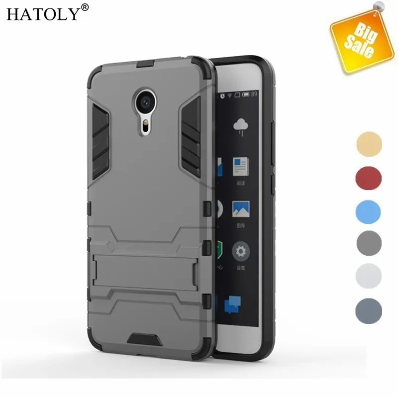 

Case For Meizu Pro 6 Dual Layer Cover Soft TPU & Hard Plastic Coque For Meizu Pro 6 Phone Mobile Kickstand Funda Capa
