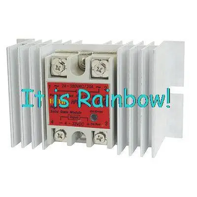 

Free Shipping Temprature Control Solid State Relay HPR-25DA AC 24-380V 4-32V DC w Heat Sink