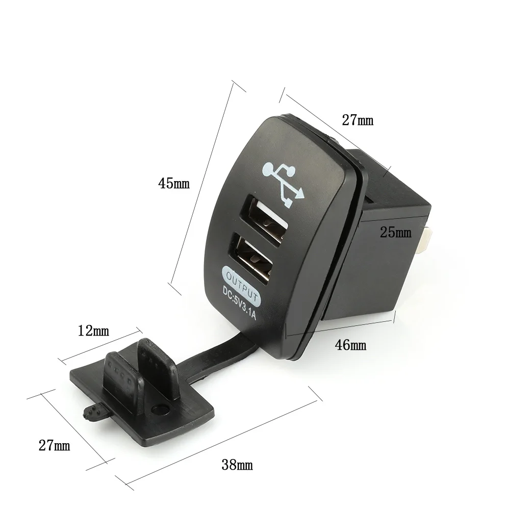 Водонепроницаемое автомобильное зарядное устройство с двумя USB разъемами