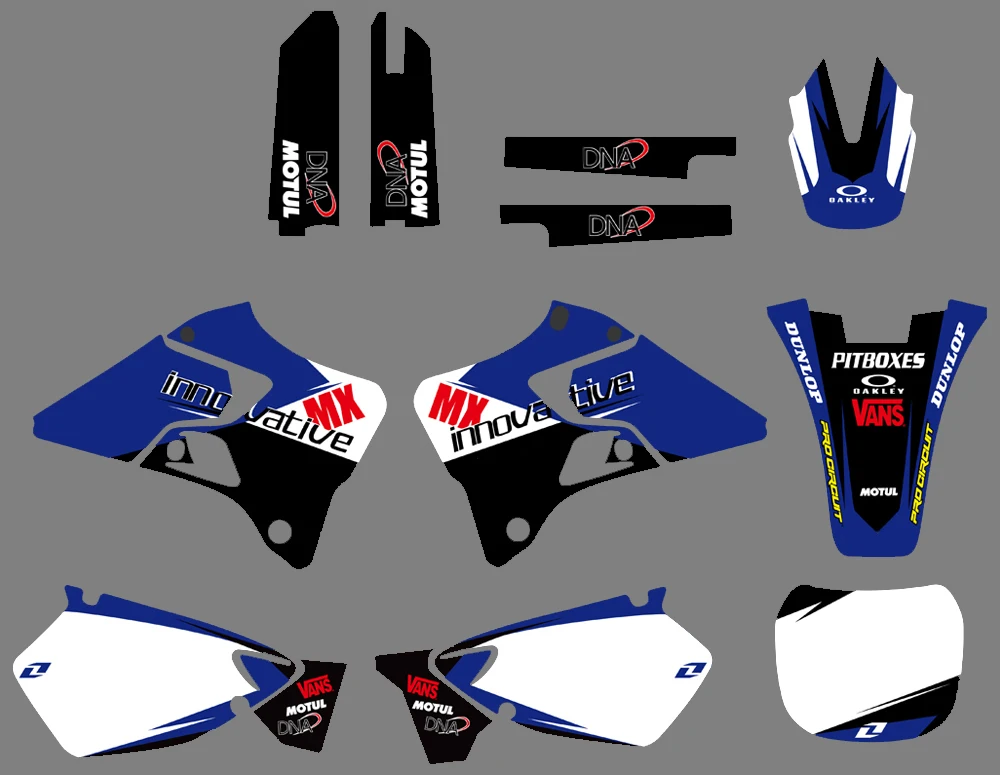 

Motorcycle New Style Graphics Background Decal Sticker Kit For Yamaha YZ125 YZ250 YZ 125 250 1996 1997 1998 1999 2000 2001