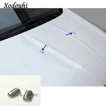 

For Ford Kuga Escape 2013 2014 2015 2016 Car Body ABS Head Front Machine Water Paste Outlet Stick Lamp Frame Trim 2pcs