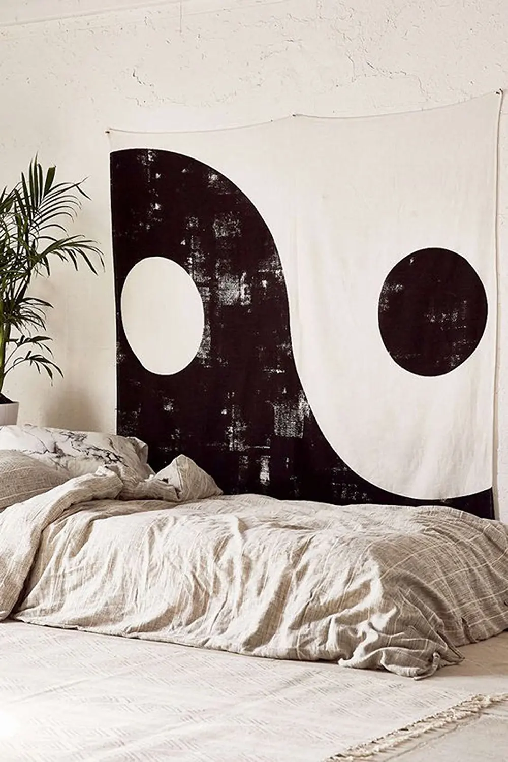 Tapestry, Black And White Tapestry, YinYang Wall Hanging Tapestry