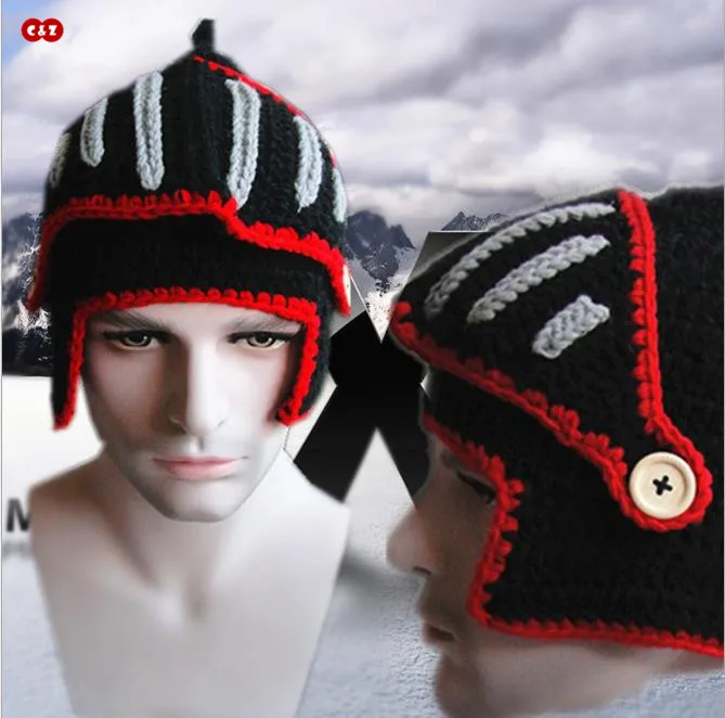 C &amp Z вязаные шапки ручной работы Балаклава римские Рыцари солдат go skating зима