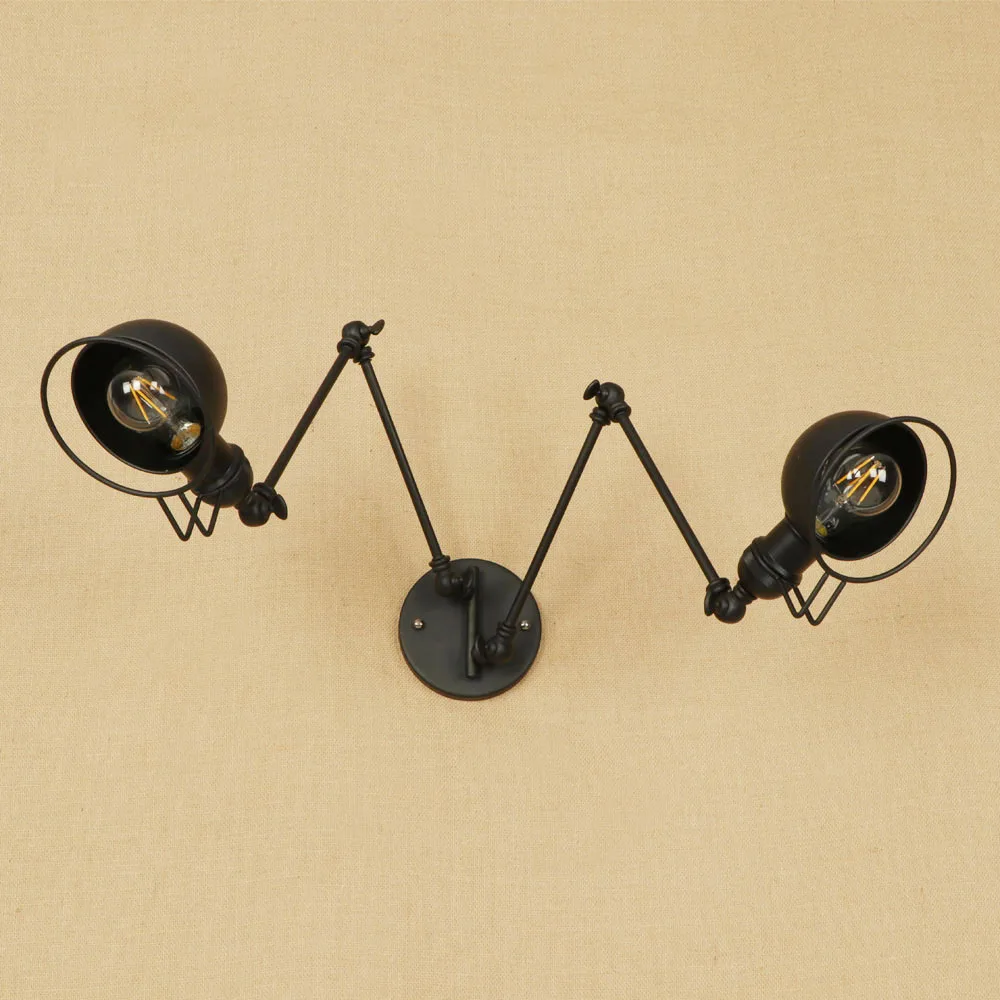 

Black Iron industrial bedroom Vintage Retro wind aisle staircase corridor creative restaurant wall lamp led wall light RWL0066