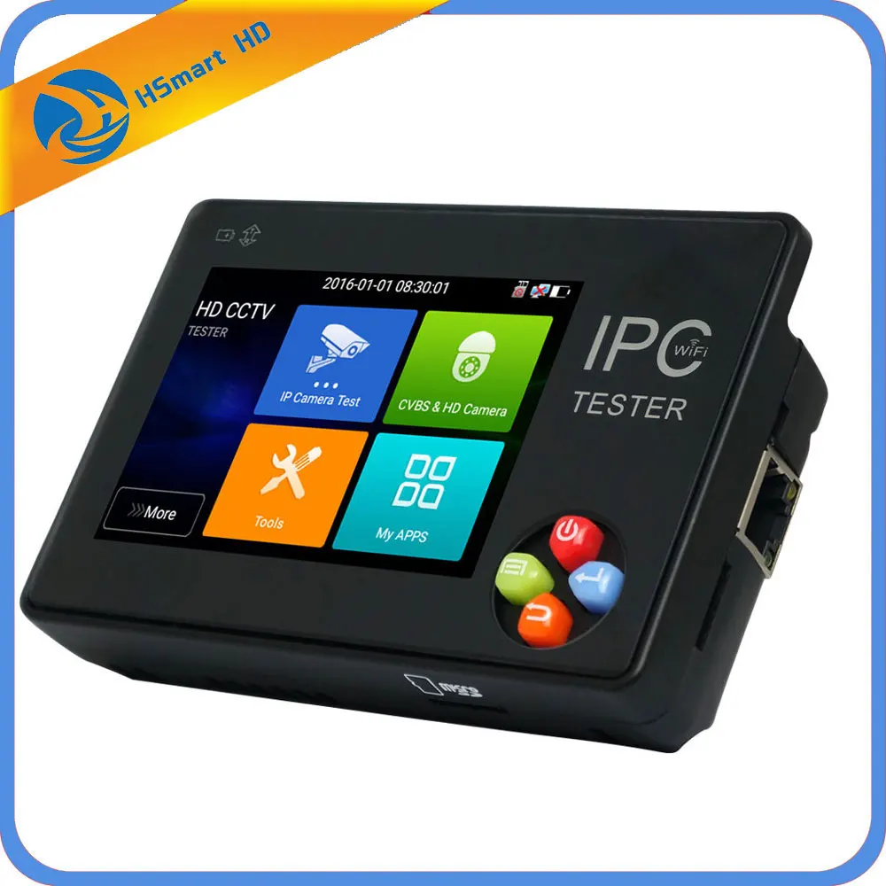 

New 3.5 inch touch screen IP CCTV tester monitor ip camera hd h.265 analog camera testing 1080P ONVIF PTZ wifi 12V1A output