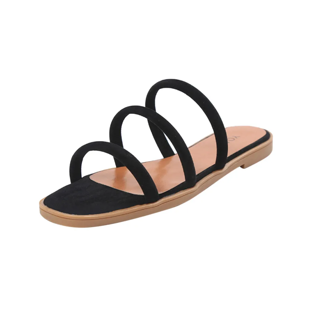 Women Solid Color Rome Style beach slippers for women summer shoes hollow out flats sandals female beach slides 2018 Women Solid Color Rome Style beach slippers for women summer shoes hollow out flats sandals female beach slides 2018