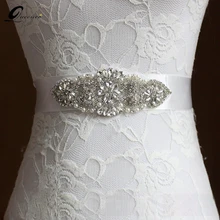 Cinturon De Novia роскошный кристалл из бисера Свадебные ремни для свадебного платья белый цвет слоновой кости дешевые свадебные пояса Sash