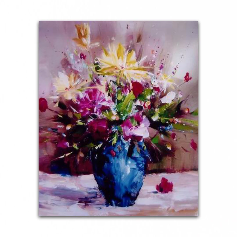 

Hand made oil painting Home decoration painting high quality Modern art flower pictures painting DM15061821