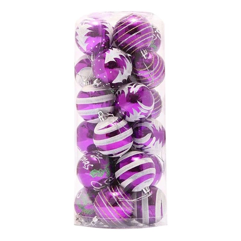 

24PCs Christmas 6cm Plastic Christmas Tree Decoration Ball