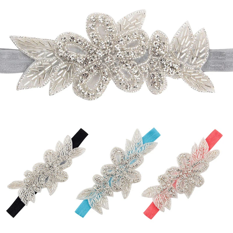2019 New Arrival Kids Floral Headband Girl Baby Headbands Rhinestone Flower Hair Accessories For Girls Infant Hair Band V16% (5)