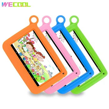 

7 inch WeCool Kids Education Tablet PC with Silicon Bracket Case Android 4.4 Quad Core 8GB HD Screen Children Learning PAD