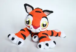 Вязание крючком armigurumi rattle игрушечный Тигр Номер модели 931