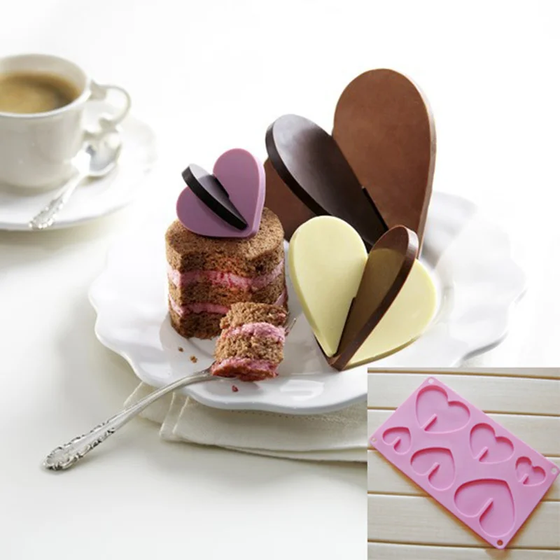 

New 3D stereoscopic love heart Chocolate silicone mold fondant for cake decorating tools baking bakeware tool