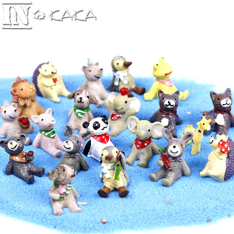 

Zakka 20 Styles Micro Garden Home Decoration Resin Cartoon Animal Ornament Garden Puppy Cat Dog Figure Toy Model DIY Figuriness