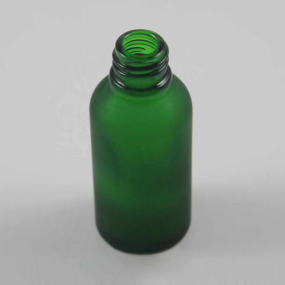 

50pcs 30ml green frosted Glass Essential Oil Bottle Without any cap,could match with sprayer pump or dropper cap