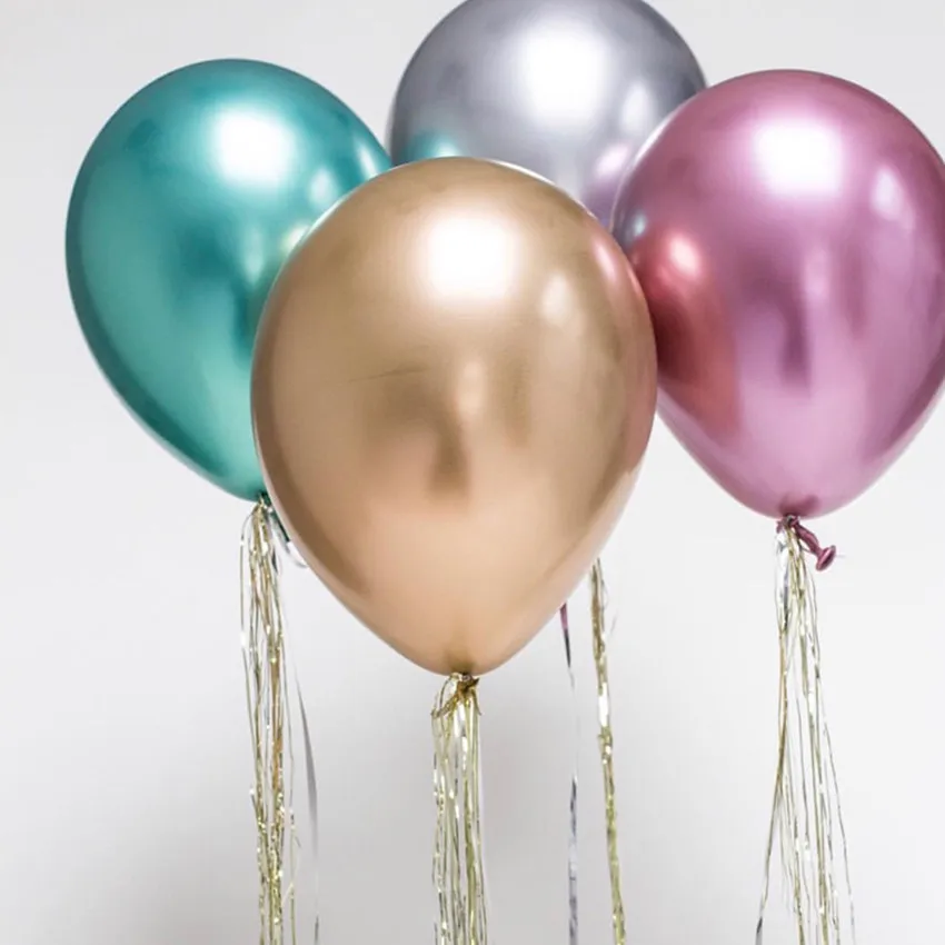 10 unids 12 pulgadas Rosa oro Globos de látex globo metálico perlas de Metal globo colores oro Globos fiesta de cumpleaños boda suministros Globos