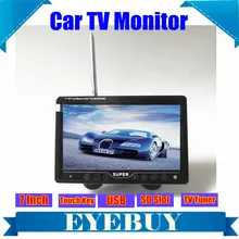 7 inch Touch key LCD Car auto portable dashboard TV Monitor MP3 MP4 AV video player