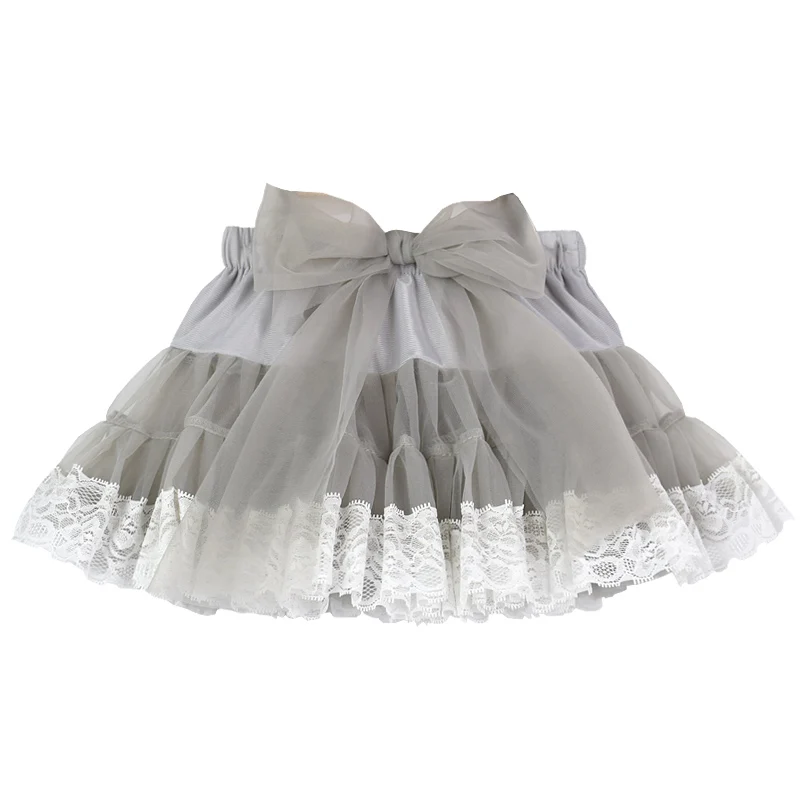 

Girls designed skirt fashion summer tutu solid skirt with lace designed holiday birthday performance clothing for 12M-10T Years