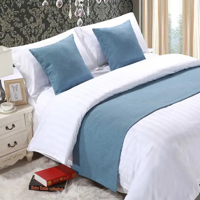 Cilected Cotton Linen Bed Runner For Foot Of Bed King Queen Size