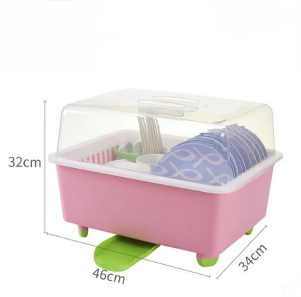  Dishware Drain Rack Kitchen Bowl Chopsticks Drain Cupboard Rack Large Capacity Plastic Thickened Ta - 32881141598