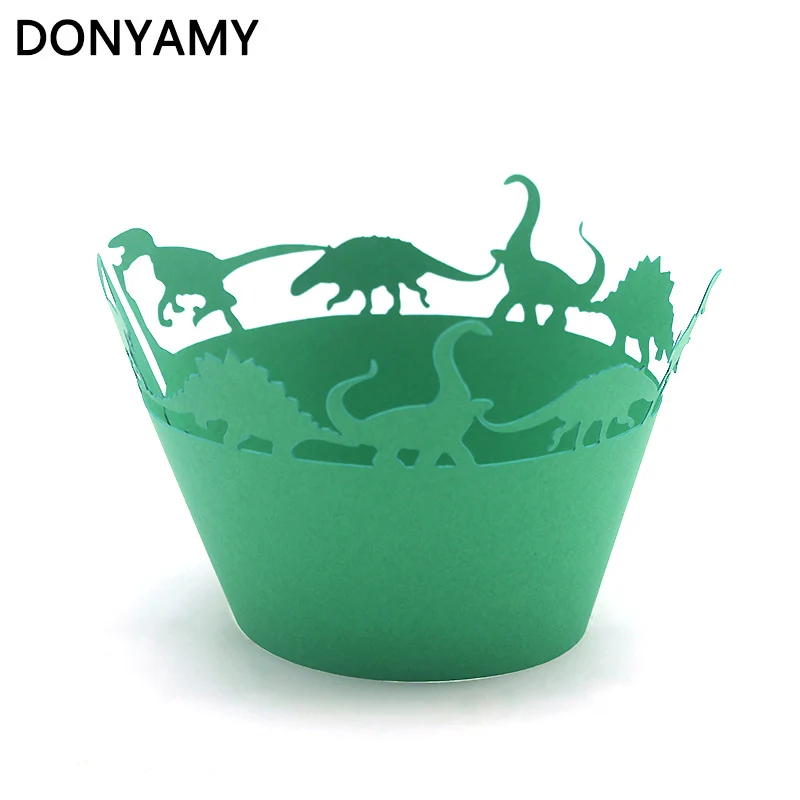 

50pcs Dinosaur Jurassic era Cupcake Wrappers, Cup cake Muffin Paper Wrapper Halloween Birthday Party Home Decoration Supplies