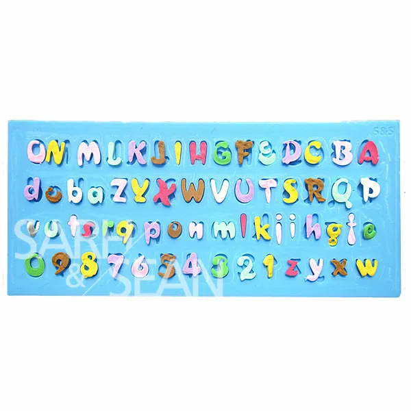M0777 Numbers And Letters Alphabet C Fondant Cake Molds