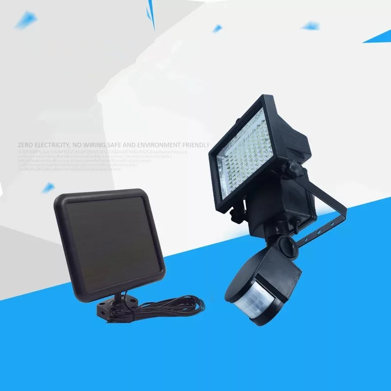 

100 LED Solar Outdoor Lighting Wall Lamp LED Floodlight Safety Garden Light Pir Motion Sensor LED Solar Light Waterproof