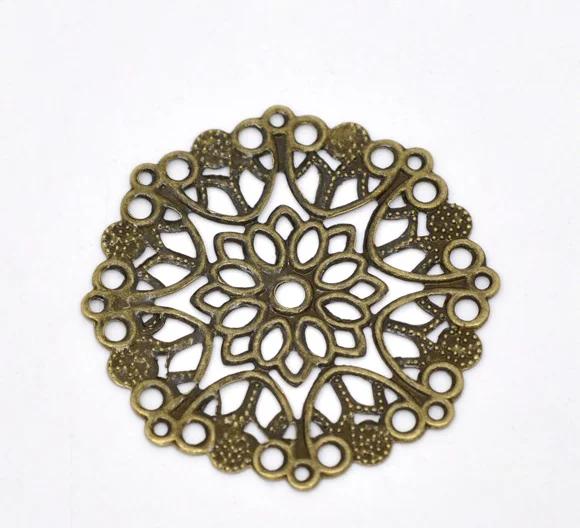 DoreenBeads 50 бронзовый тон филигранные цветочные обертки коннекторы 35 мм (B14745) yiwu|jewelry