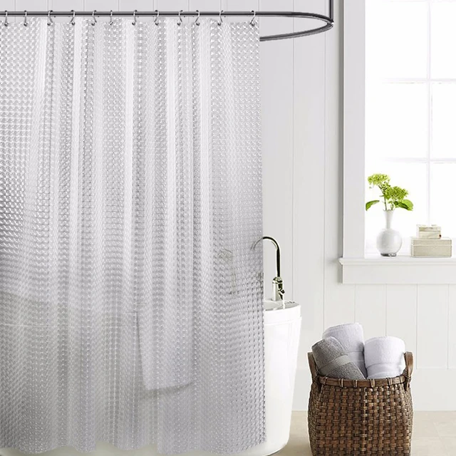 Sdarisb Plastic Peva Waterproof Shower Curtain Transpa White Sdarisb Plastic Peva Waterproof Shower Curtain Transpa White Clear Bathroom Luxury Bath With