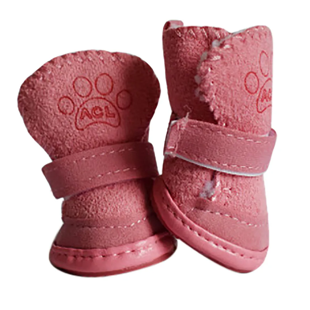 S-XXL зимняя теплая обувь для собак, 4 шт./компл. Милая Пижама с рождественским принтом, пижама собака обувь, обувь для снега, для прогулок Смешанный хлопок щенок кроссовки зоотовары perro