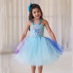 Милое платье принцессы для девочек костюм для детей пони платье фантазия Хэллоуин Платья для вечеринок детская Костюмы вечерние платье От
