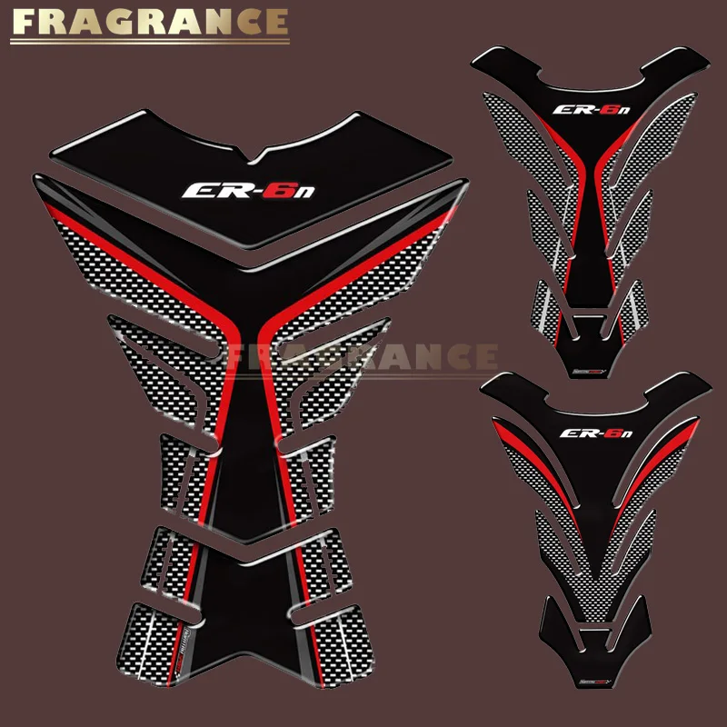 

3D Rubber Sticker Motorcycle Emblem Badge Decal Tank for Kawasaki ER6N ER-6N ER6F Tank All Years
