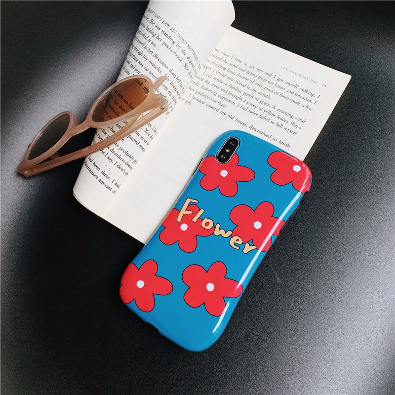 

Freshness Beauty Indie Pop Flower Phone Cases For Apple iphone 7 8 6 6s Plus Shockproof Back Cover For iphone X XR XS MAX Funda