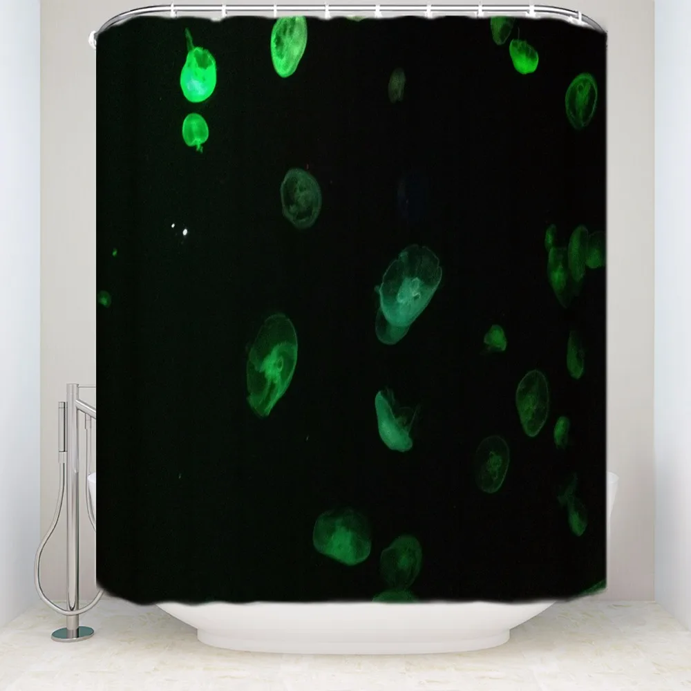 Glow In The Dark Shower Curtain Fabric Liner With 12 Hooks 72wx80h Glow In The Dark Shower Curtain Fabric Liner With 12 Hooks 72wx80h Inch Waterproof And Mildewproof Curtains From Home Garden On Aliexpress