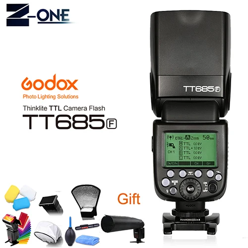 Godox TT685F ttl 2,4G GN60 с высоким уровнем Скорость синхронизации 1/8000 S вспышка Скорость lite свет+ Godox Xpro-F Беспроводной с триггерным управлением для ЖК-дисплея с подсветкой Fujifilm - Цвет: KIT 2