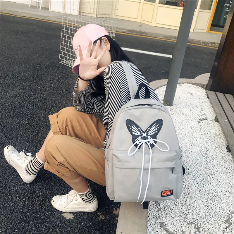 

Backpacks Women Canvas Bookbag 3D Butterfly Print Student Teenage Girls School Backpack Travel Bag Rucksack Mochila Feminina