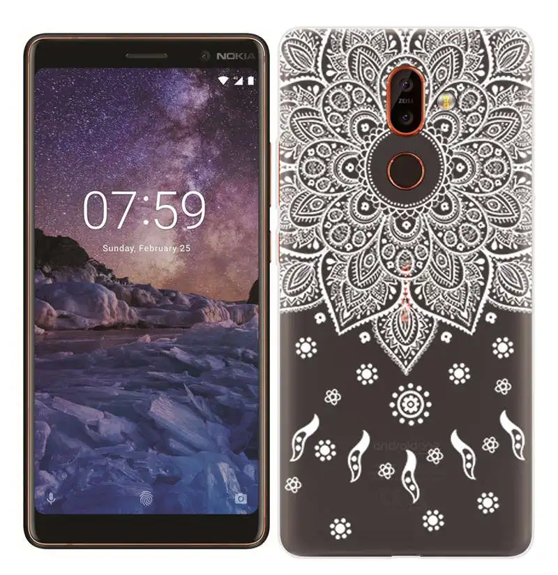 Silicone Case for Nokia 7 Plus 2.1 3.1 5.1 6.1 Soft TPU Painted Fundas for Nokia 3 5 6 7 8 Transparent Cover for Nokia X6 Shell  (12)