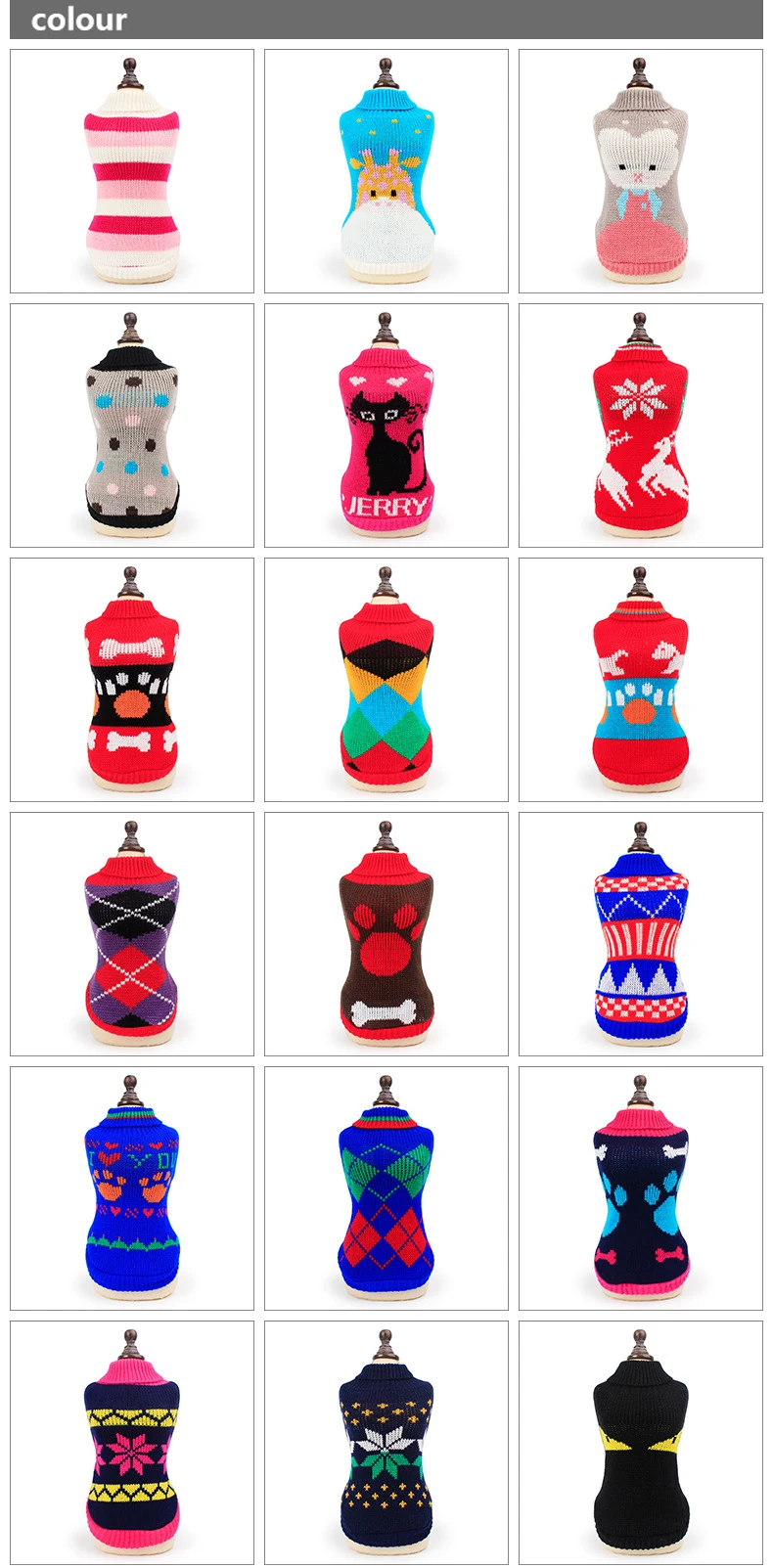 Вязаный свитер для собак, зимняя теплая одежда для маленьких собак, пальто для чихуахуа, одежда для французского бульдога, одежда для мопса, случайный цвет