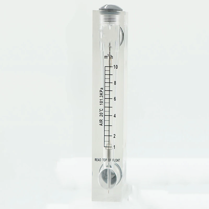 

1-10m3/h 1/2" BSPT Male Thread PMMA Panel Type Gas Float Flowmeter Air Flow Meter Rotameter Without Control Valve