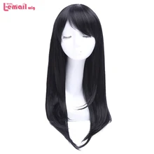 L-email парик для женщин длинные парики 10 цветов 65 см черный розовый Прямые термостойкие синтетические волосы Perucas Косплей парик