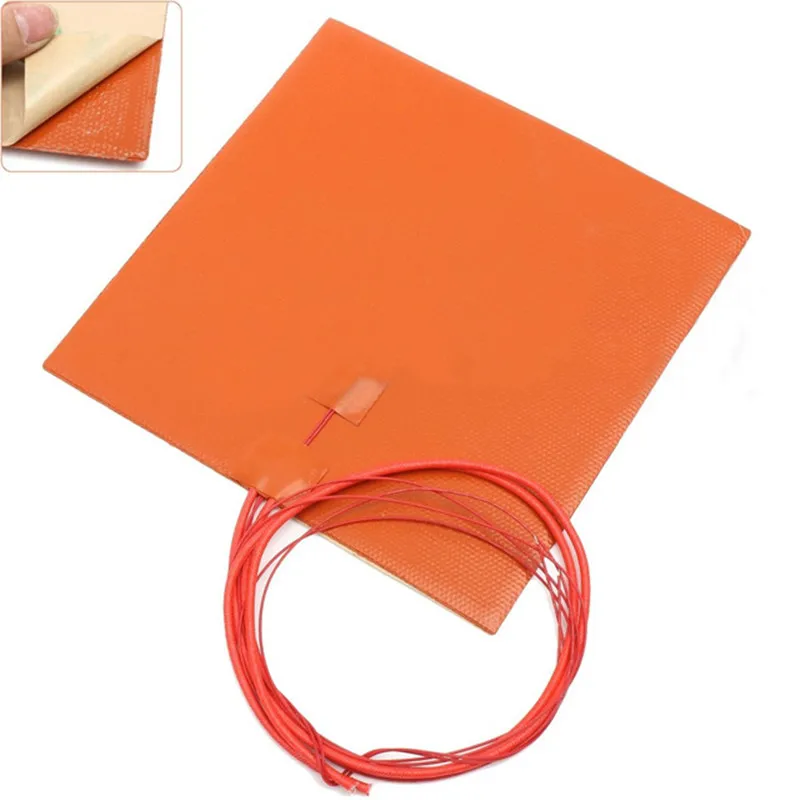 

12v - 240v 300W 600W 320x320MM Custom Silicone Heating Pad Heater Bed With 3M PSA And 100K Thermistor Heating Element 3D