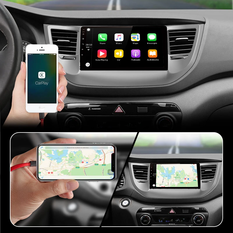 Junsun 4G + 64G CarPlay DSP Android 8 1 автомобильный Радио Мультимедиа Стерео Аудио плеер gps 2 Din