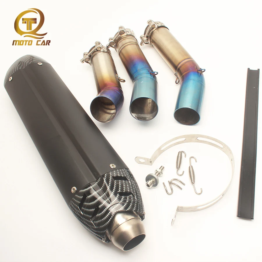 

Motorcycle Exhaust 470MM Muffler 51MM Pit Bike DB Killer Link Pipe Adapter Escape for Suzuki K6 K7 K8 Mivv Full Exhaust System