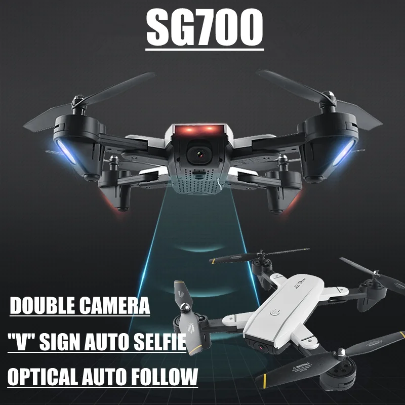 

Auto Follow Drone With Camera Drone Double Camera Wifi Fpv Quadcopter Selfie Rc Toys Sg700 Helikopter Vs Xs809hw Sg600 Oyuncak