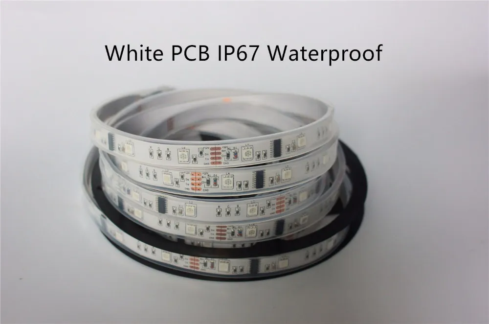 5 м черный, белый цвет печатной платы 6803 Светодиодные ленты IP20/IP65/IP67-Водонепроницаемый/Водонепроницаемый 30 светодиодный s/ m 150 светодиодный s
