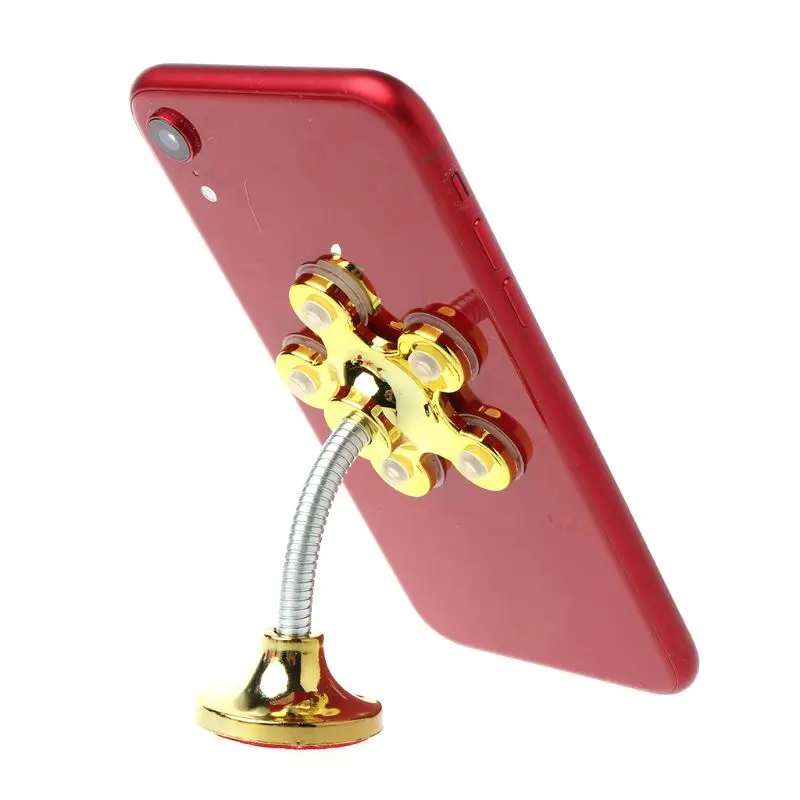Вращающийся на 360 градусов металлический цветок Волшебная присоска держатель мобильного телефона Автомобильный кронштейн для iPad iPhone samsung смартфонов
