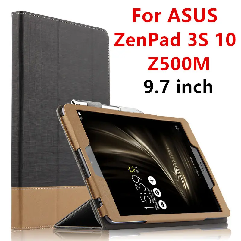 Чехол для Asus ZenPad 3 s 10 защитную обложку Smart Cover кожа Планшеты для Asus ZenPad 3 s 10 z500m 9.7 дюймов pu протектор чехол