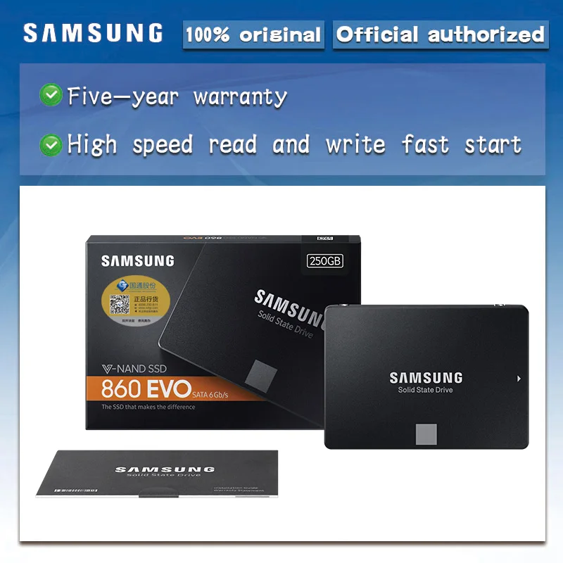 

Samsung Internal Solid State Drive 860 EVO 250GB 500GB 1TB SATA 3 2.5 inch HDD Hard Disk HD SATA III SSD for Laptop Computer