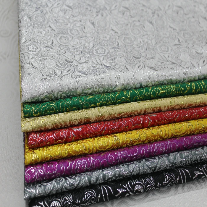 

Jacquard Gold Silver Brocade Fabric Cheongsatin Mongolian Robes Lace Decoration Handmade Cloth Baby Bees
