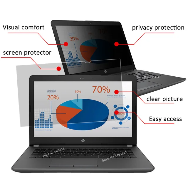 22 inch (474mm*296mm) Privacy Filter LCD Screen Protective film For 16:10 Widescreen Computer Laptop Notebook PC Monitors